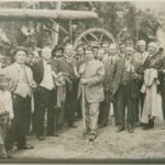Commission members at groundbreaking ceremony for first project, State Highway 1, August 1912 (via Calisphere, Click to enlarge)