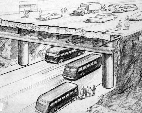 Express Busses in Subways, 1954
