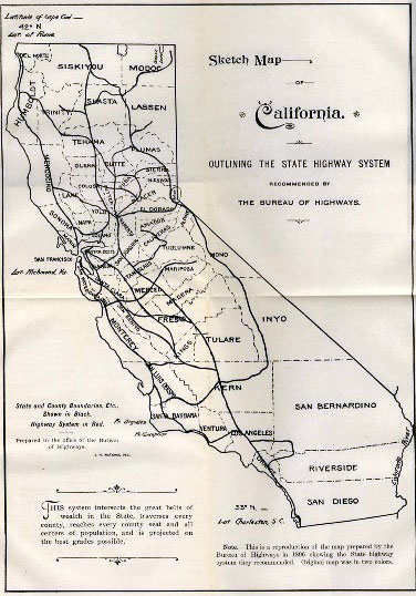 1896 California state highway map