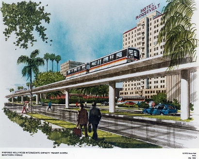 Red Line aerial alignment, Hollywood